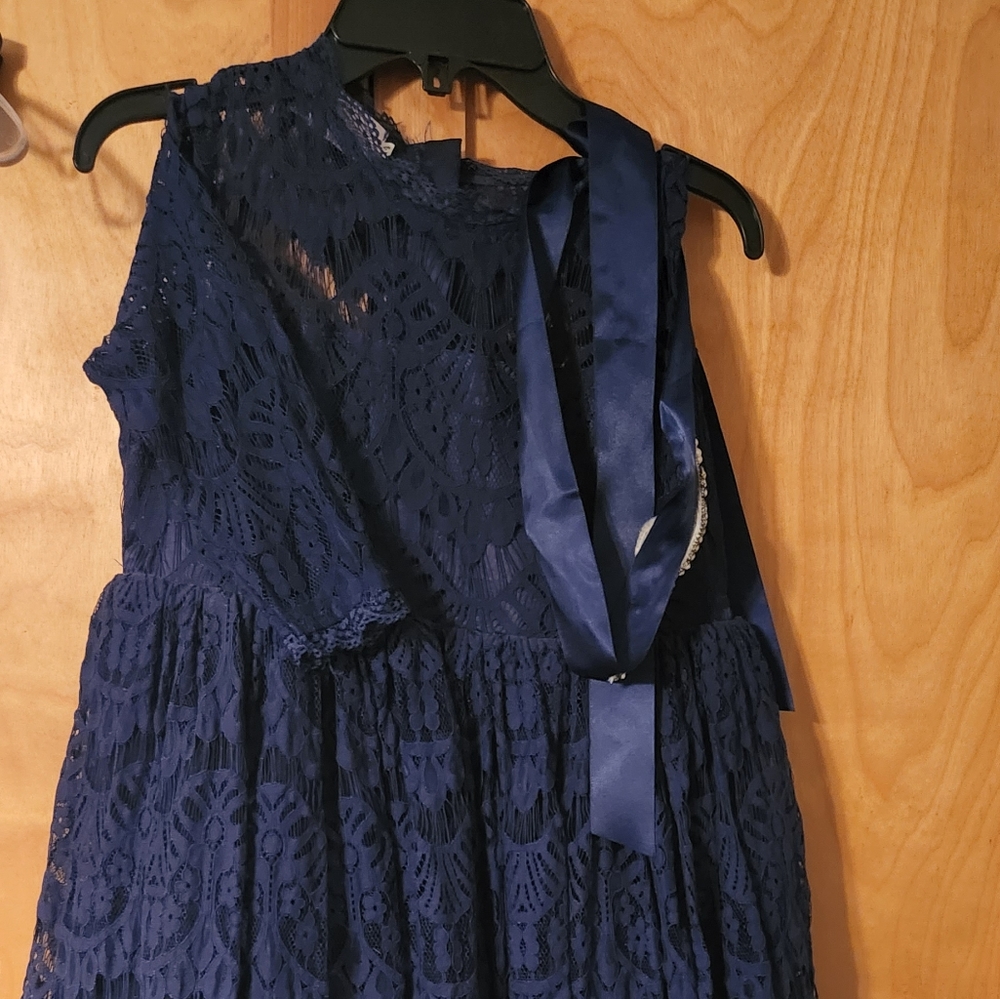 Navy blue - Jr brides maid dress